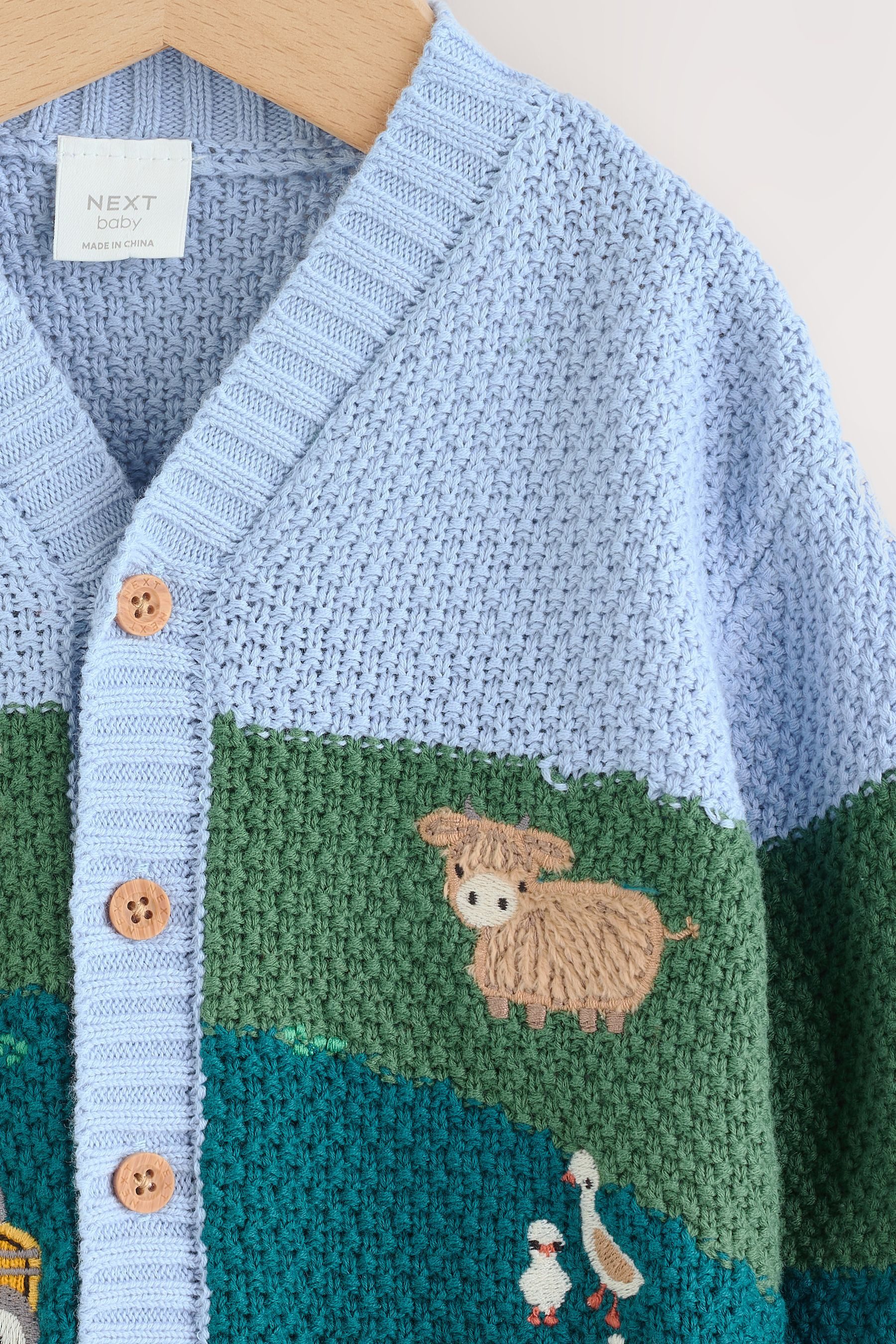 Next Strickjacke Baby-Strickjacke mit Stickerei (1-tlg)