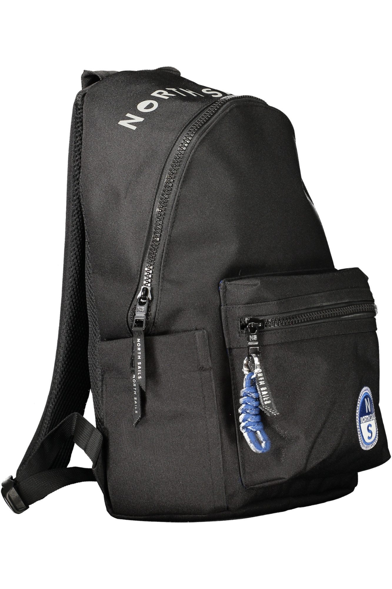 North Sails Rucksack, Schwarzer Herren-Rucksack mit Laptopfach und abnehmbarem Schlüsselanh