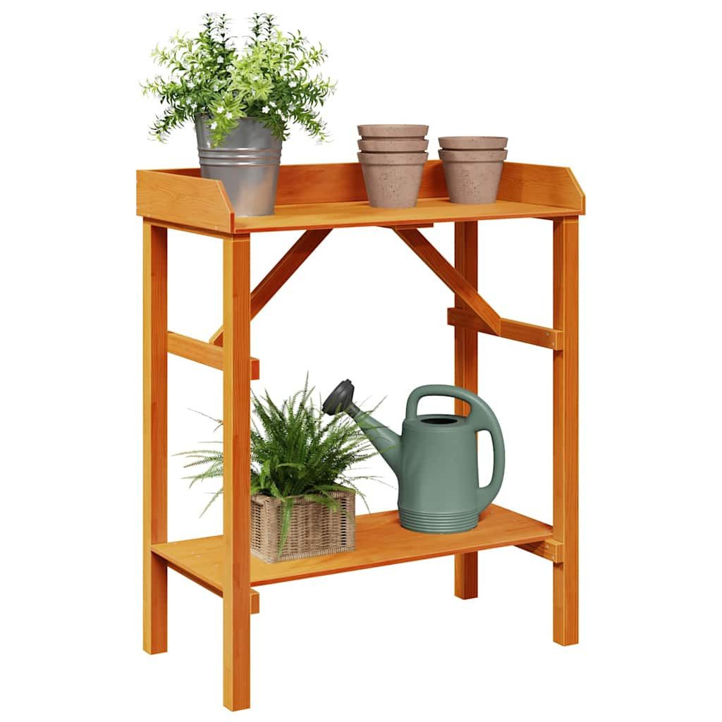 vidaXL Blumenständer Pflanztisch Braun 75 x 40 x 90 cm Massives Kiefernholz (1 St)