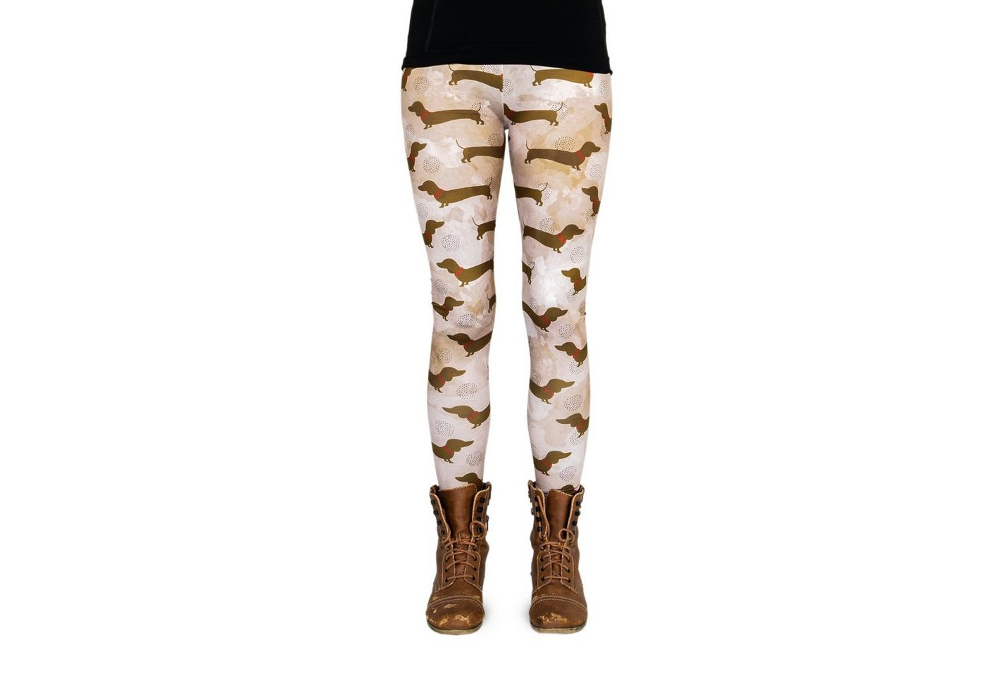 cosey Leggings Dackel Line Leggings (Einheitsgröße XS-L) Dackel Camouflage