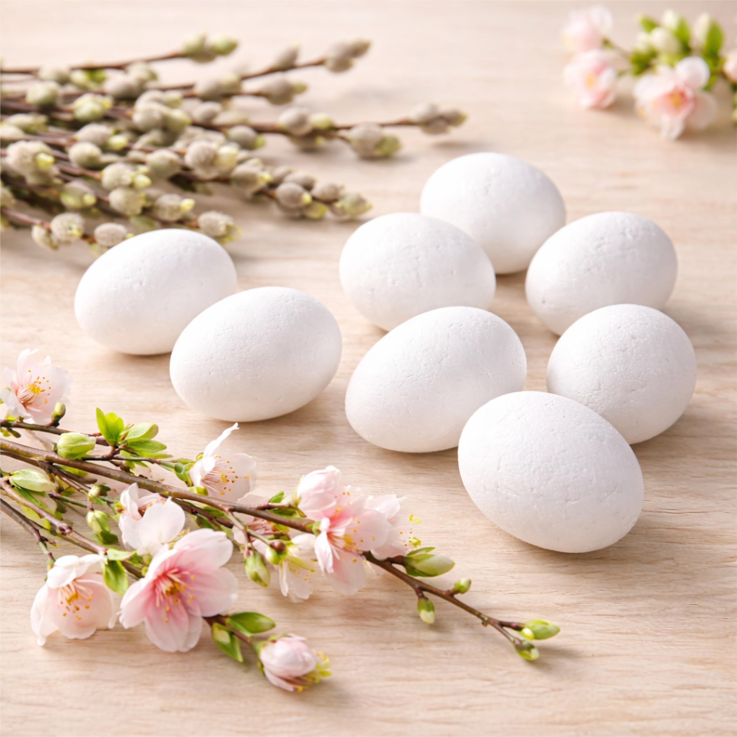 HaushaltO Styropor-Ei 50x Styroporeier 6 cm – Dekoration an Ostern