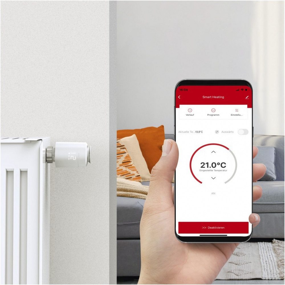Hama Heizkörperthermostat Hama Smarte WLAN-Heizungssteuerung mit 2 Thermostaten., Kompatibel mit Alexa und Google Assistant