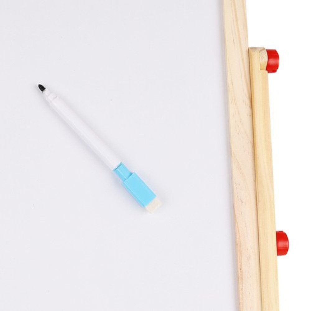 KRUZZEL Standtafel Doppelseitige Kreidetafel, (Spar-Set, 1-tlg., Kreativität), Inklusive Zubehörfach, große Schrauben für Drehfunktion, robust