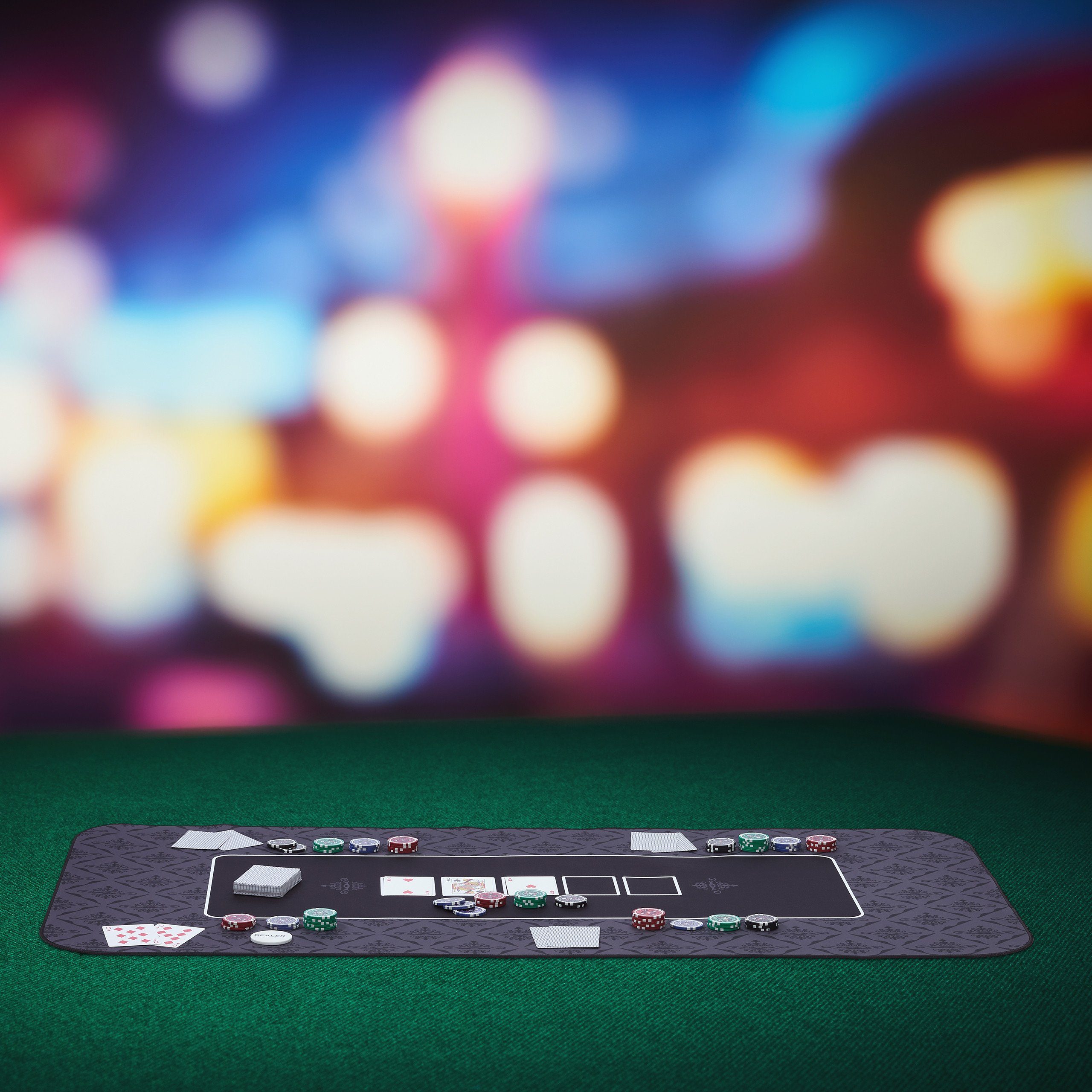relaxdays Spieltisch Pokermatte 120x60, schwarz günstig online kaufen