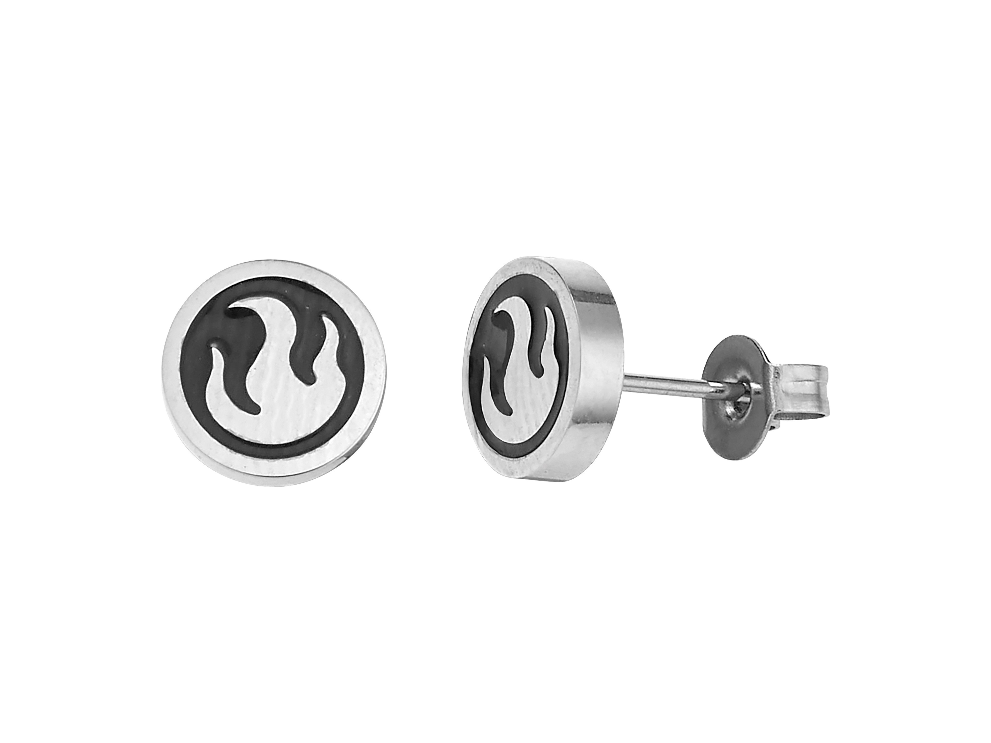 Paar Ohrstecker Schmuck Geschenk Edelstahl Ohrschmuck Ohrringe Flammen