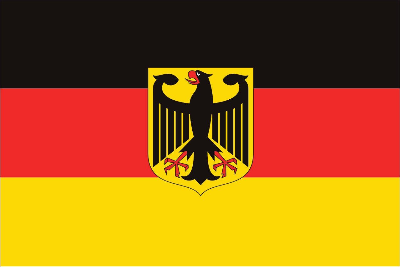 mit Querformat Flagge Adler g/m² 110 flaggenmeer Deutschland Flagge