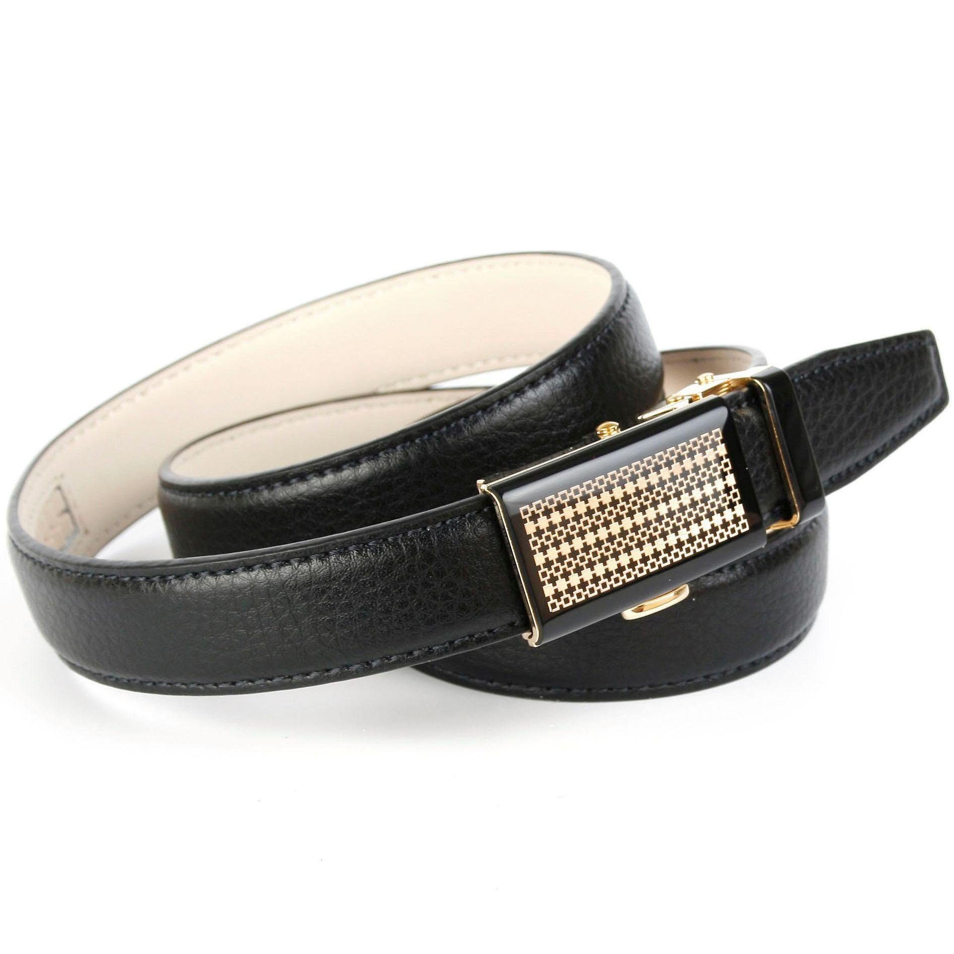 Anthoni Crown Ledergürtel Schließe in Bicolor-Optik