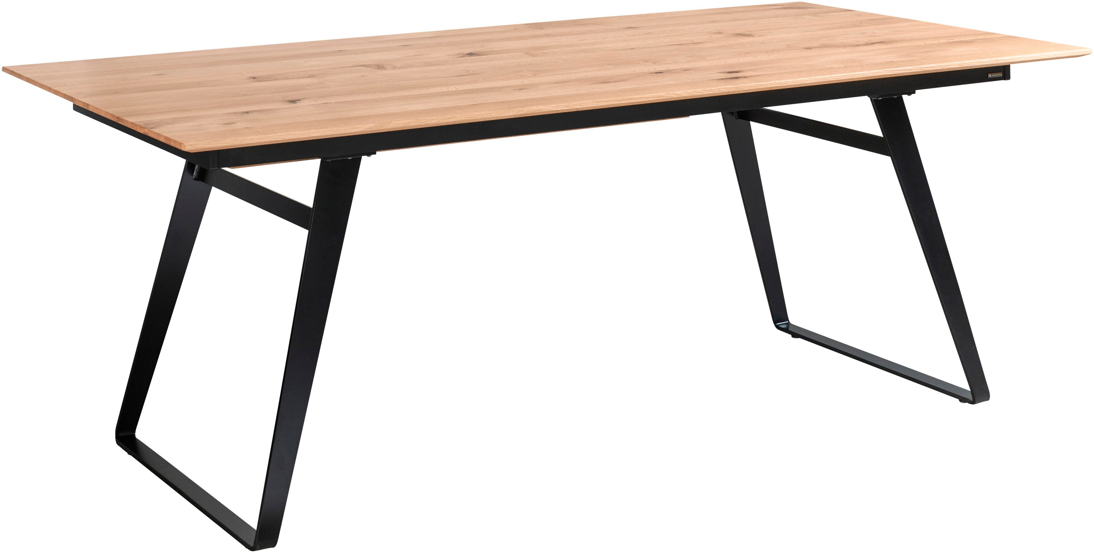 Musterring Esstisch Tavia, Bügelgestell in 3 Farben, Platte Charakter-Eiche geölt, ausziehbar