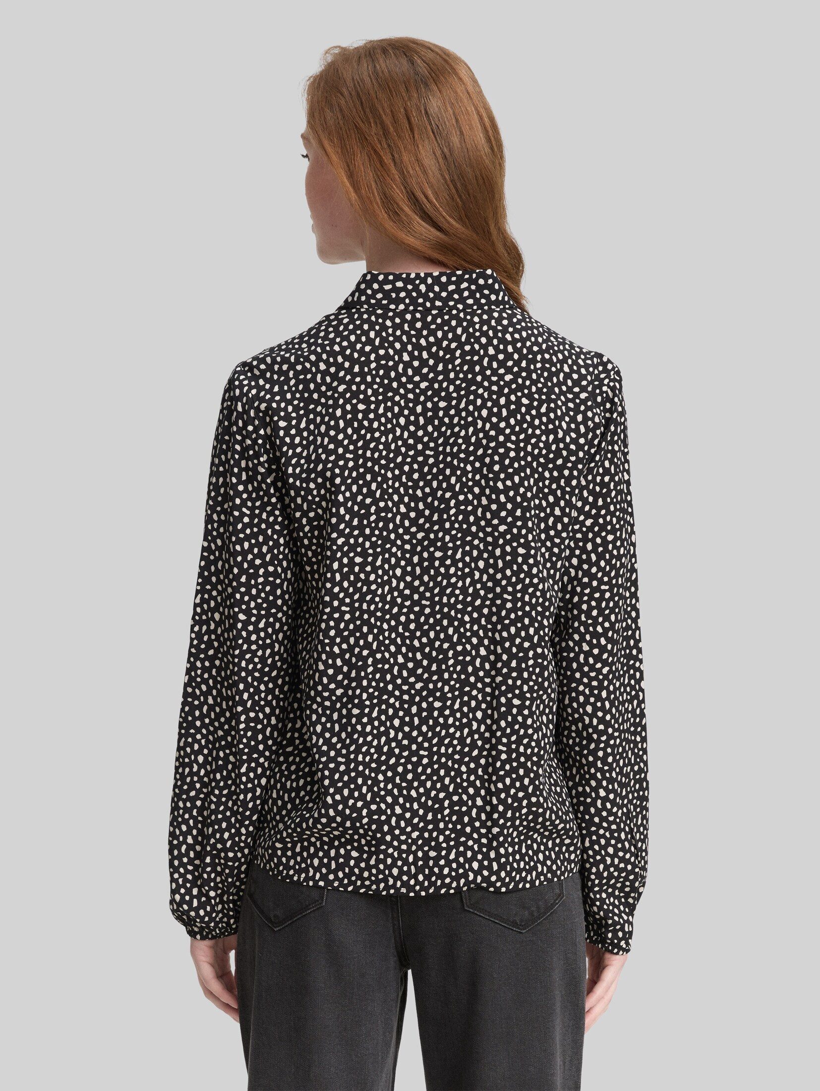 TOM TAILOR Denim Langarmbluse Blusen & Shirts Hemdbluse mit Muster