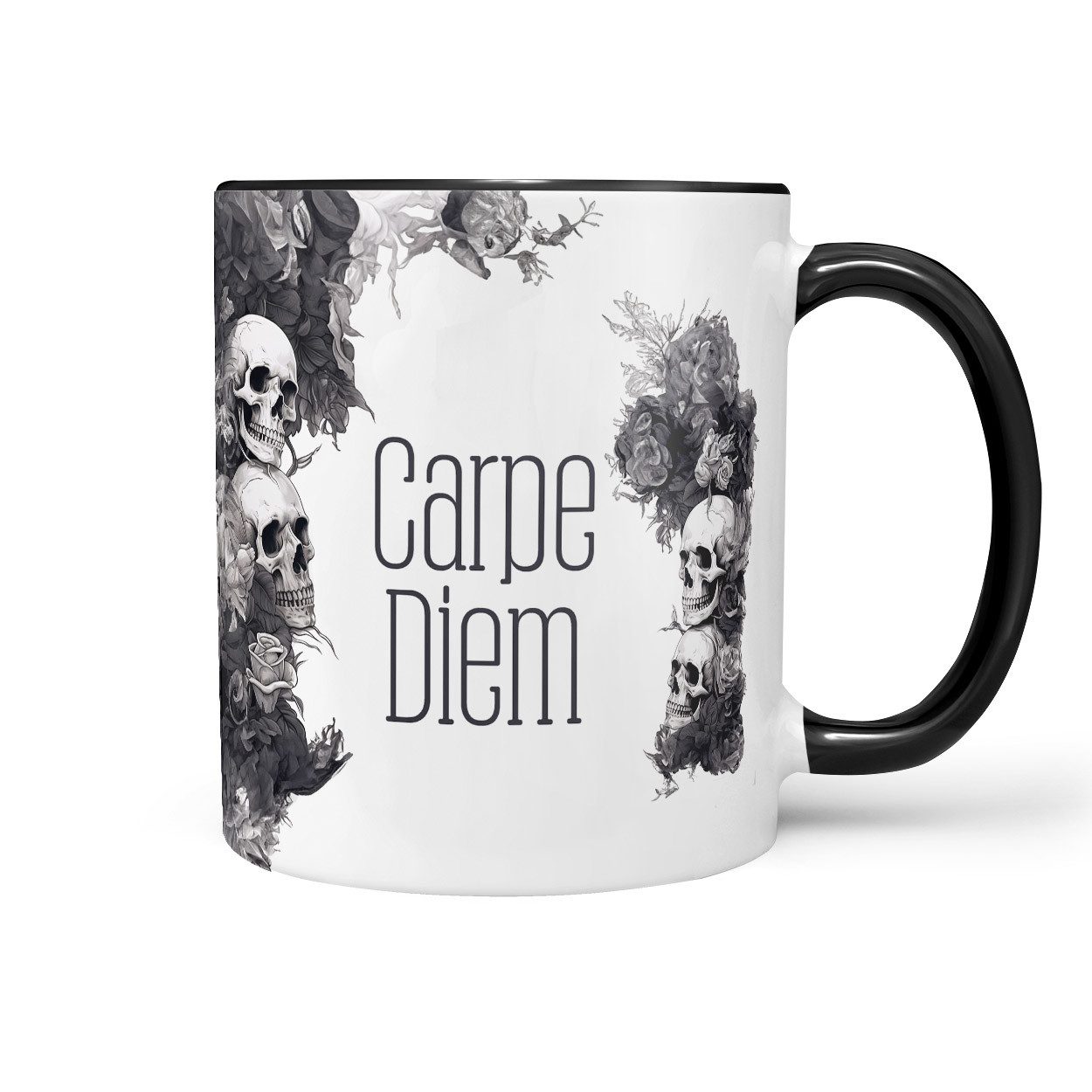 Sunnywall Tasse Carpe Diem - Nutze den Tag - Statement Tasse - romantisches Design, Keramik, inkl. Geschenkkarte