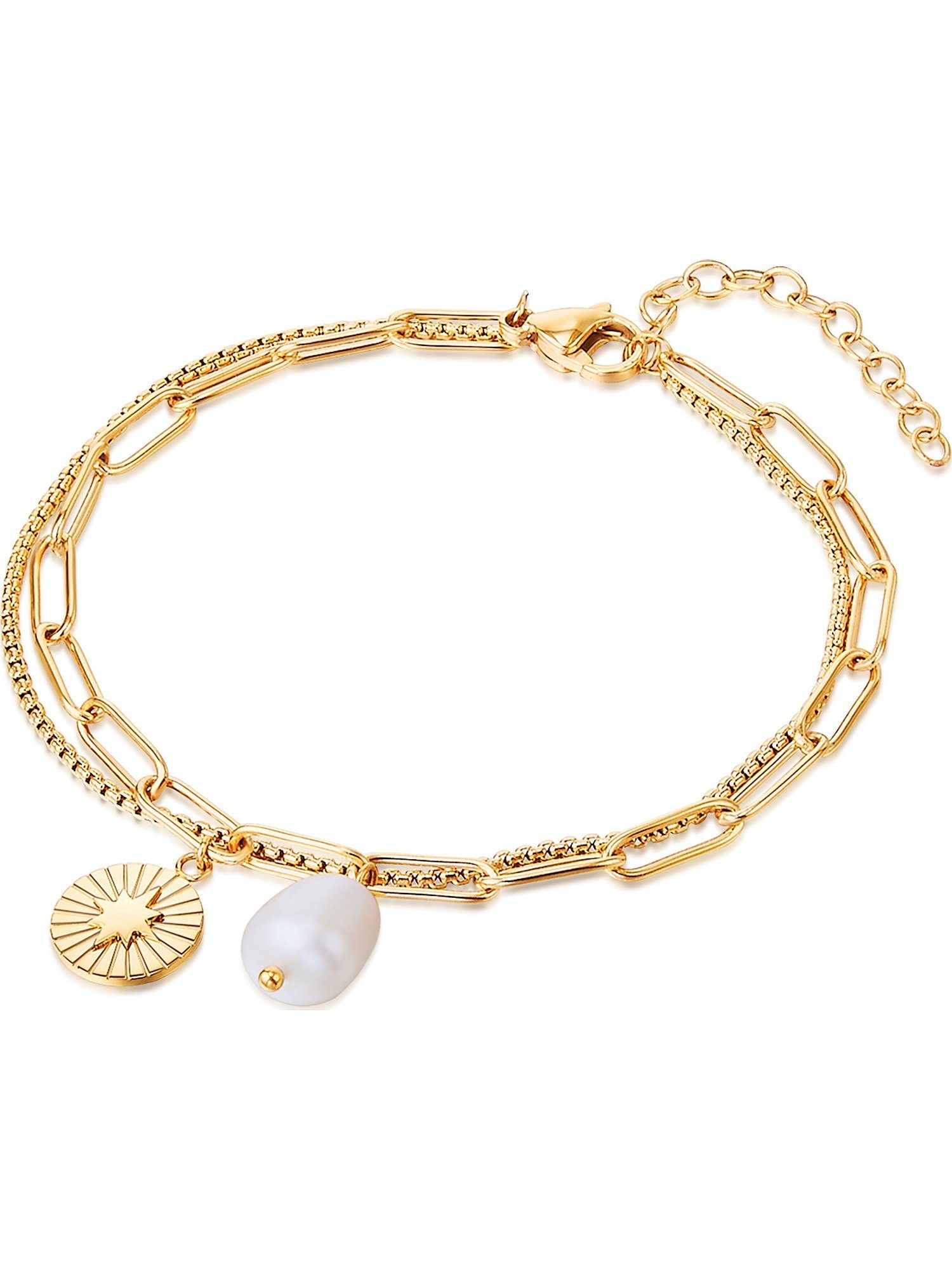 Valero Armband, klassisch Pearls gold