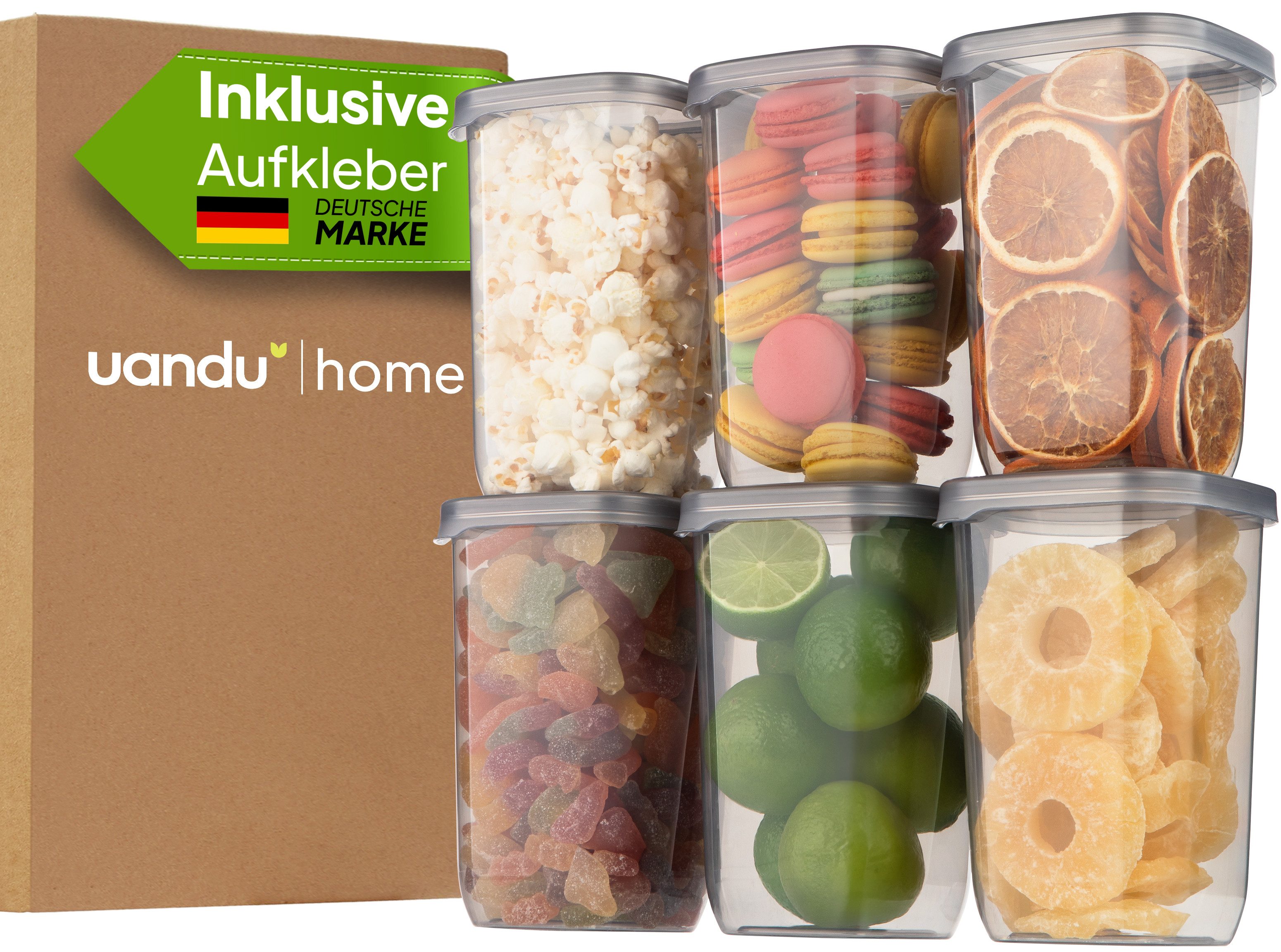 Vorratsdose Vorratsdosen mit Deckel Luftdicht, Vorratsbehälter Set, BPA Frei