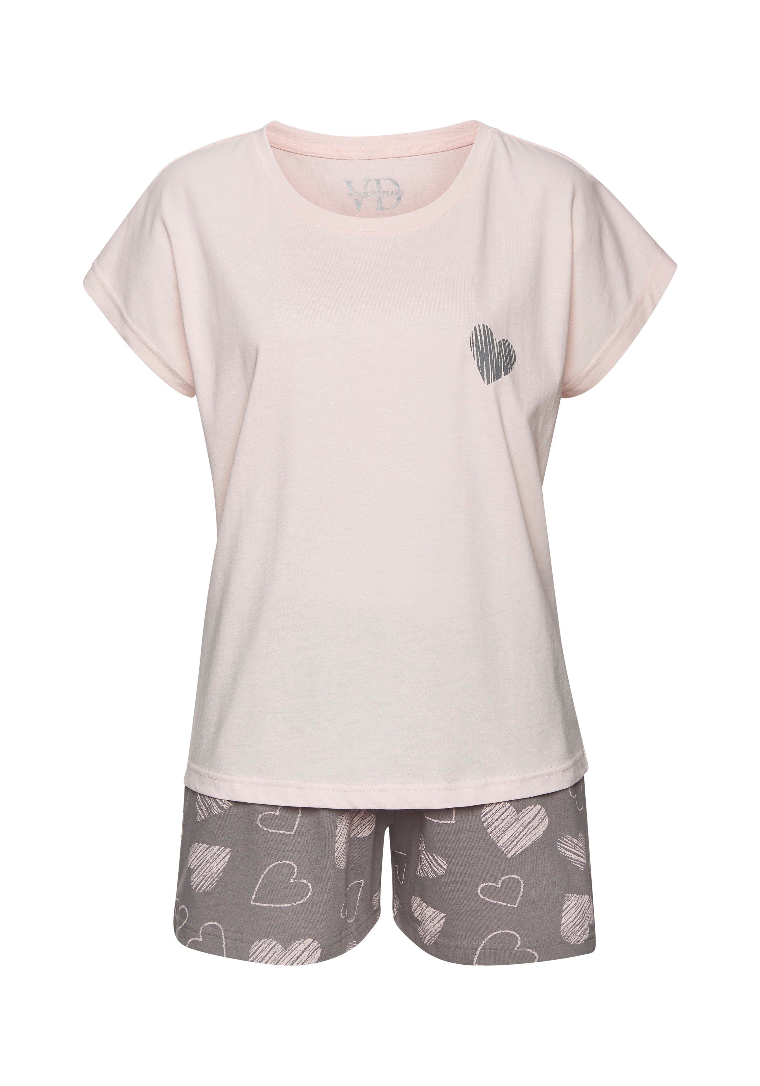 Vivance Dreams Shorty (2 Stück) mit süßem Herzprint