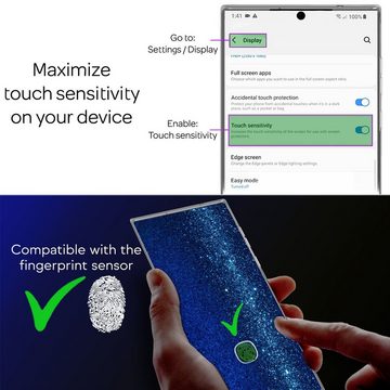 Nalia Smartphone-Hülle Samsung Galaxy S22 Ultra, Klare 360 Grad Hülle / Rundumschutz / Transparent / Displayschutz Case