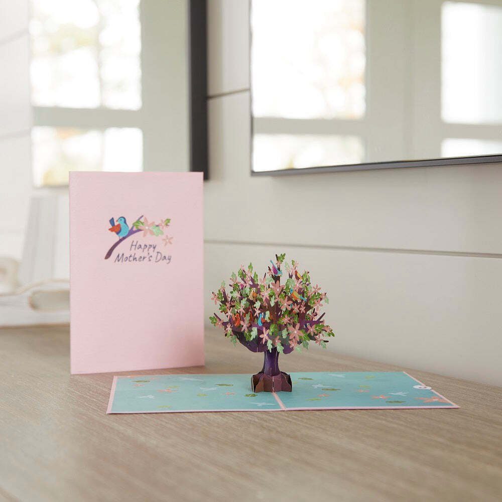 Card zum Muttertagskarte Pop-Up Vogelbaum Lovepop Muttertag