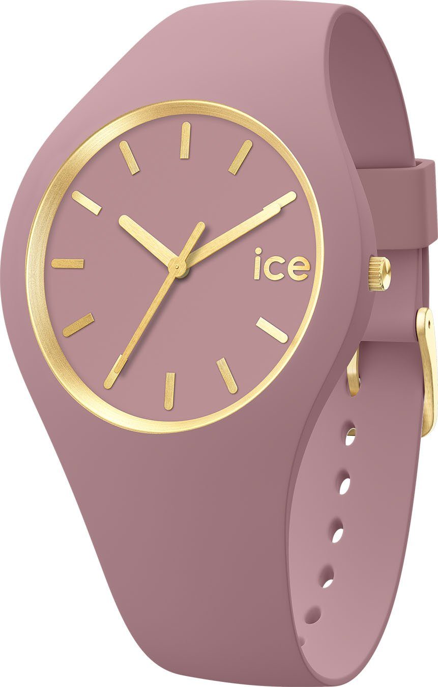 ice-watch Quarzuhr ICE glam brushed - Fall rose - Small - 3H, 19524, Armbanduhr, Damenuhr, Silikon