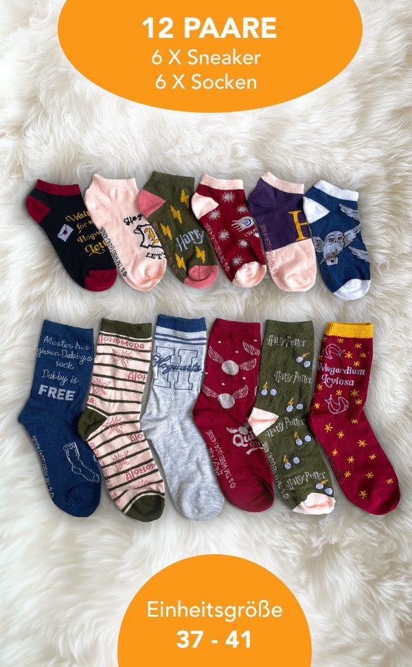 Sockswear Socken Harry Potter Socken Adventskalender