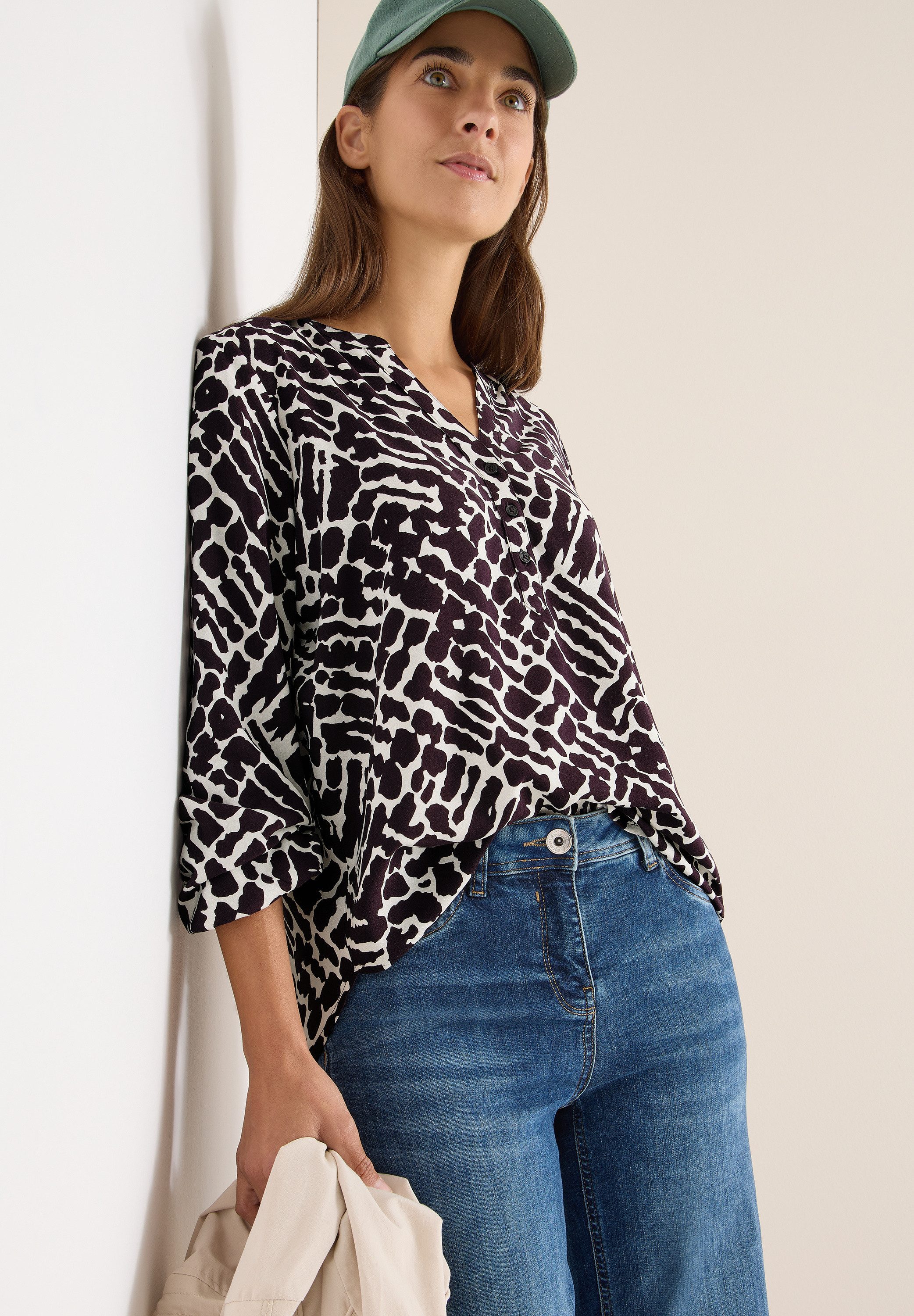 CECIL Shirtbluse fließende Qualität, figurumspielend günstig online kaufen