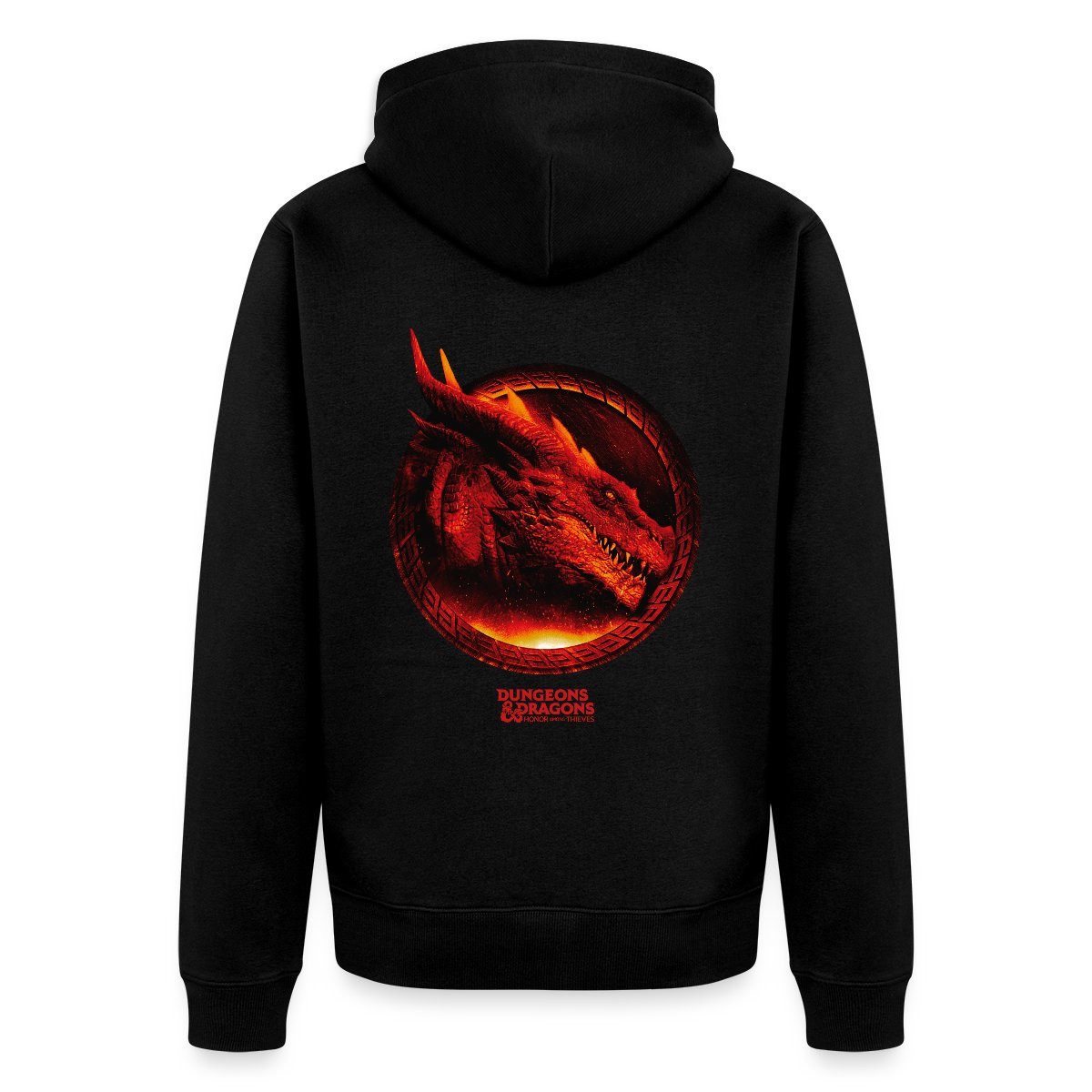 Sweatjacke Dungeons & Dragons DND Roter Drachenkopf Backprint Kapuzenjacke Herren