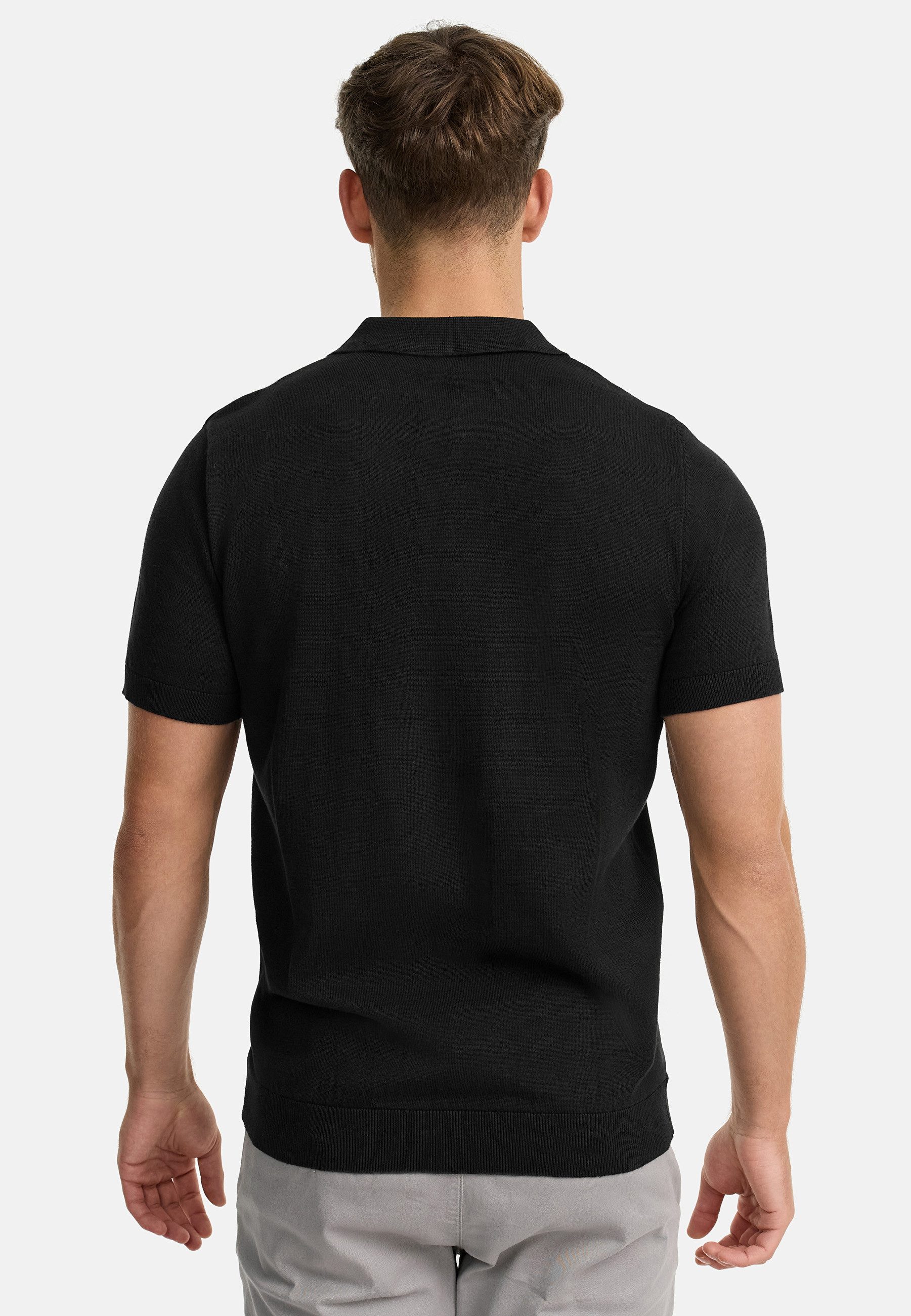 Indicode Poloshirt Herren INSago Polo Shirt Herrenshirt Kurzarm-Poloshirt mit Reißverschluss