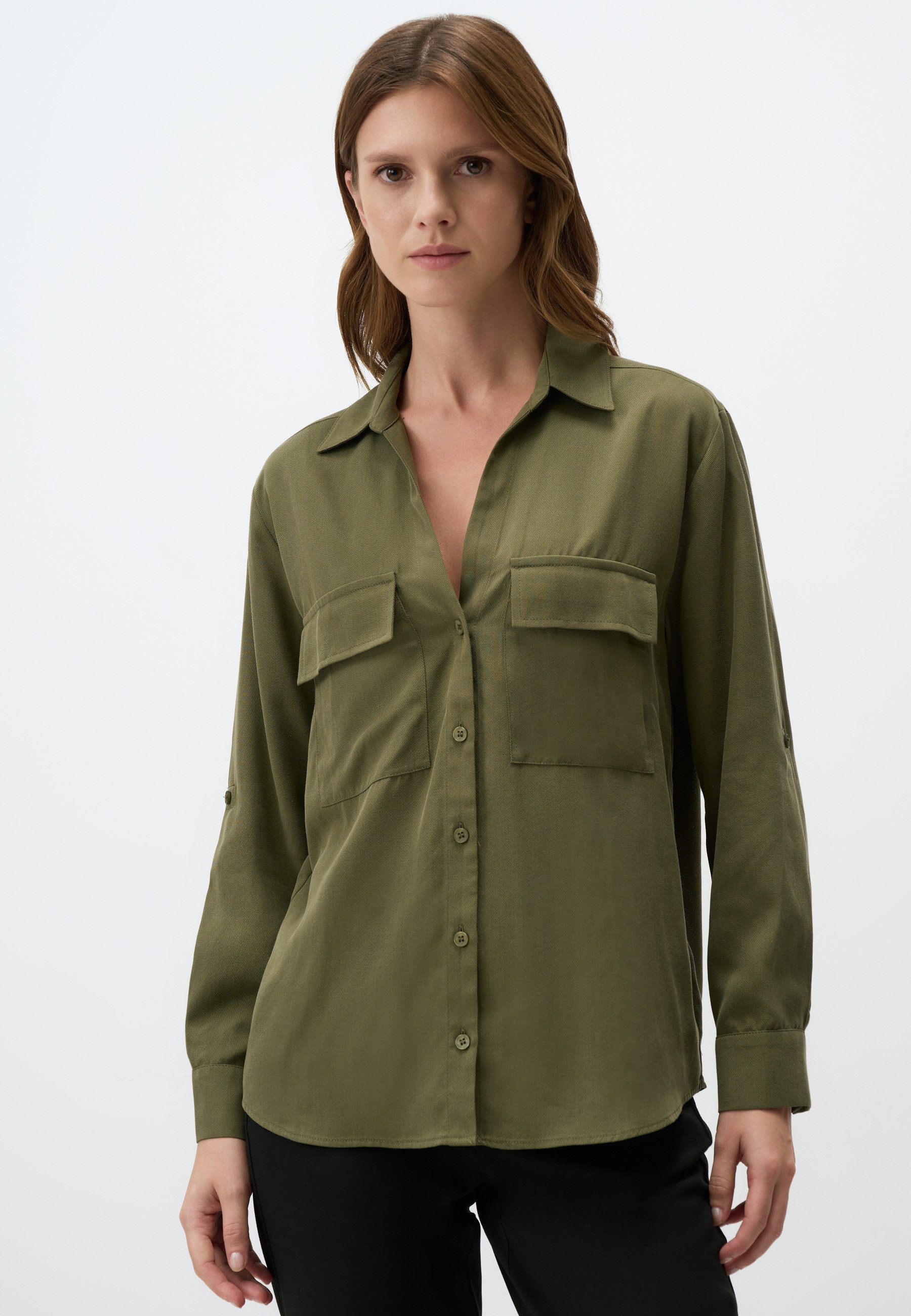 Shirtbluse Utility-Shirt