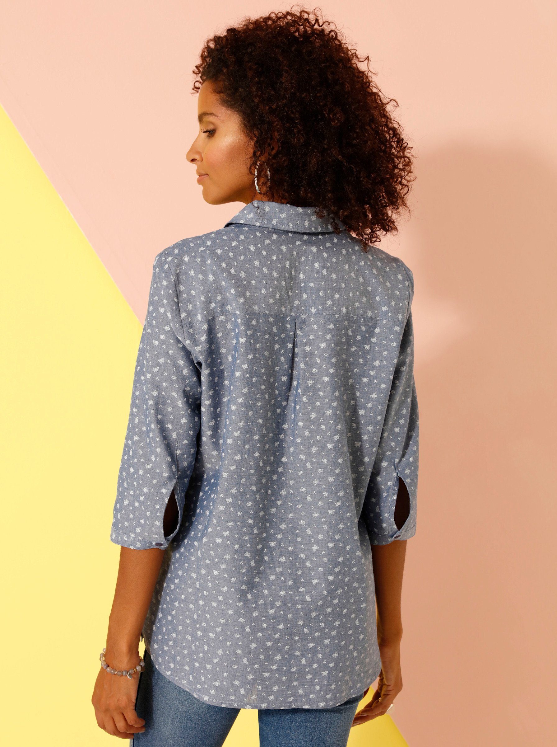 Sieh an! Klassische Bluse Jeansbluse . günstig online kaufen