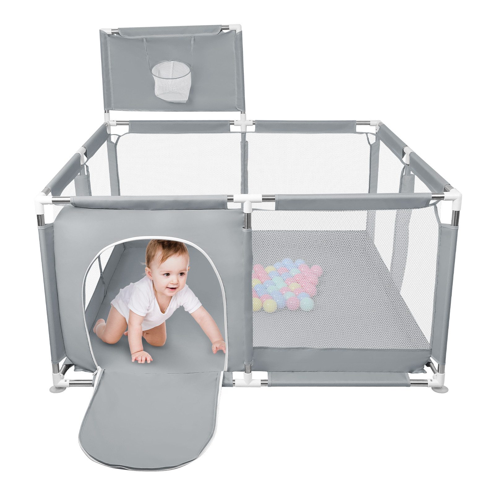 JEOBEST Laufstall Laufstall Baby 126x66cm Laufgitter baby Kinder laufgitter günstig online kaufen