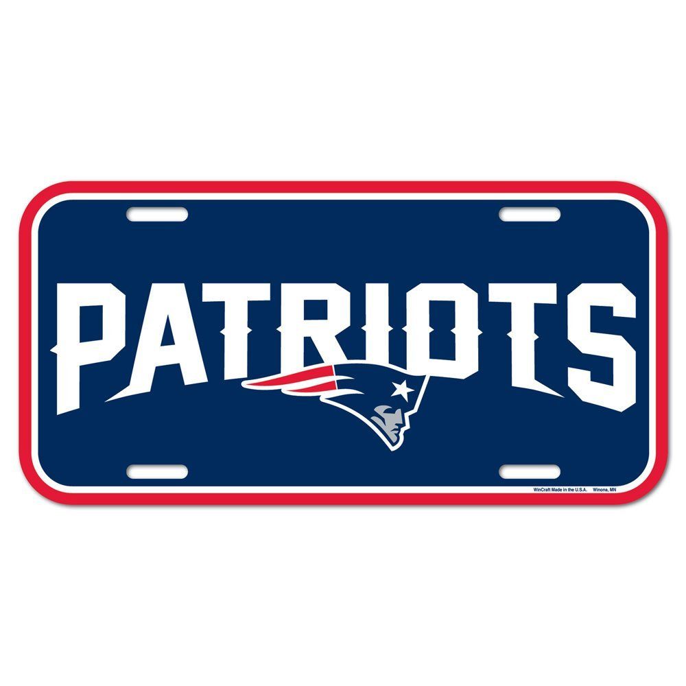 NFL Schmuckset WinCraft Patriots England New Kennzeichenschild