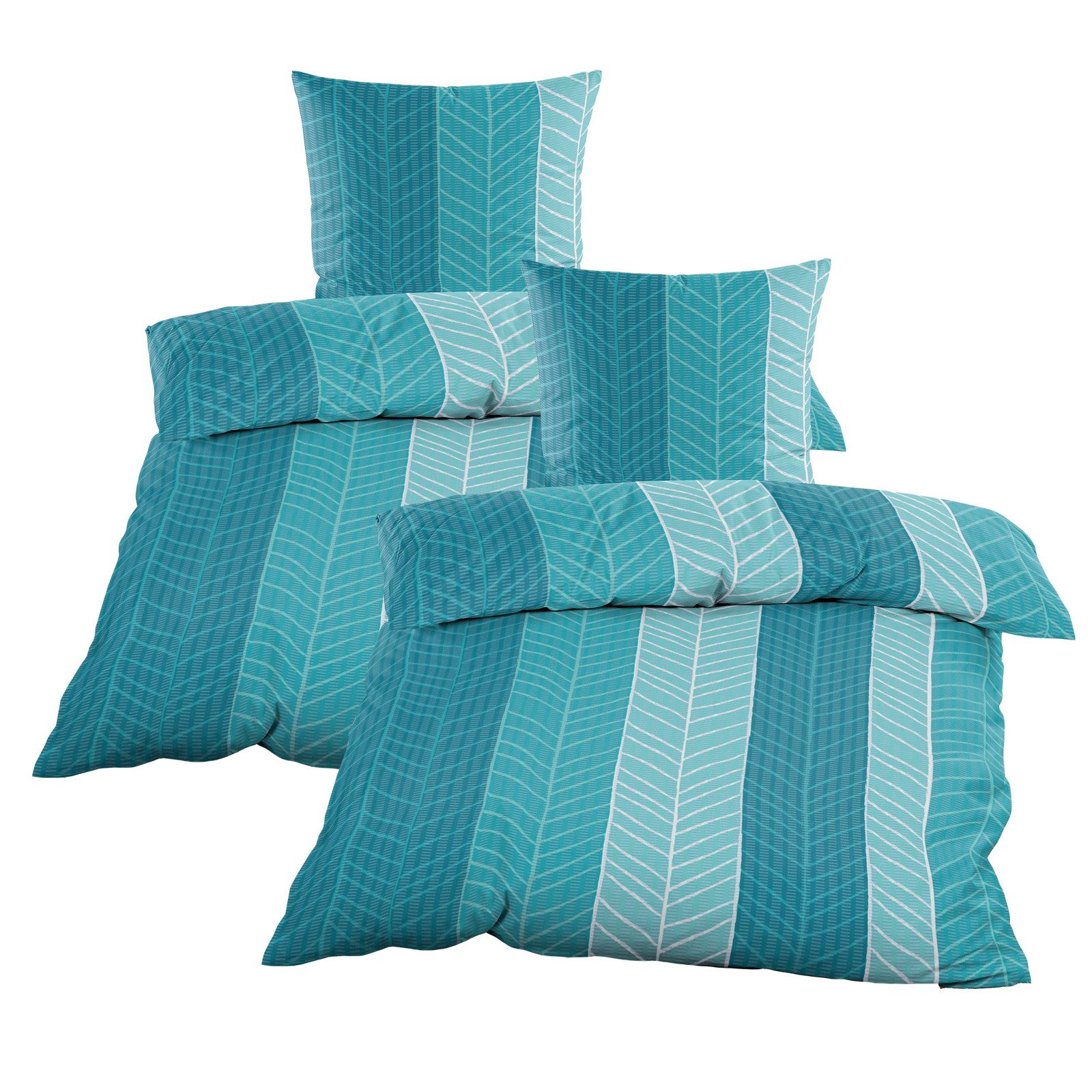 Casa Colori Bettwäsche Seersucker 4 tlg. 135x200 Reißverschluss, Seersucker günstig online kaufen