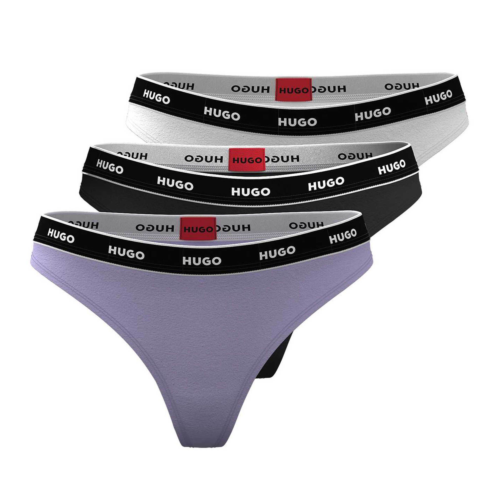 STRIPE HUGO THONG - String String, 3er Pack TRIPLET Damen