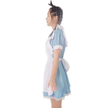 GalaxyCat Kostüm Dienstmädchen Cosplay Kostüm, Kleid mit Schürze, Dienstmädchen Cosplay Kostüm