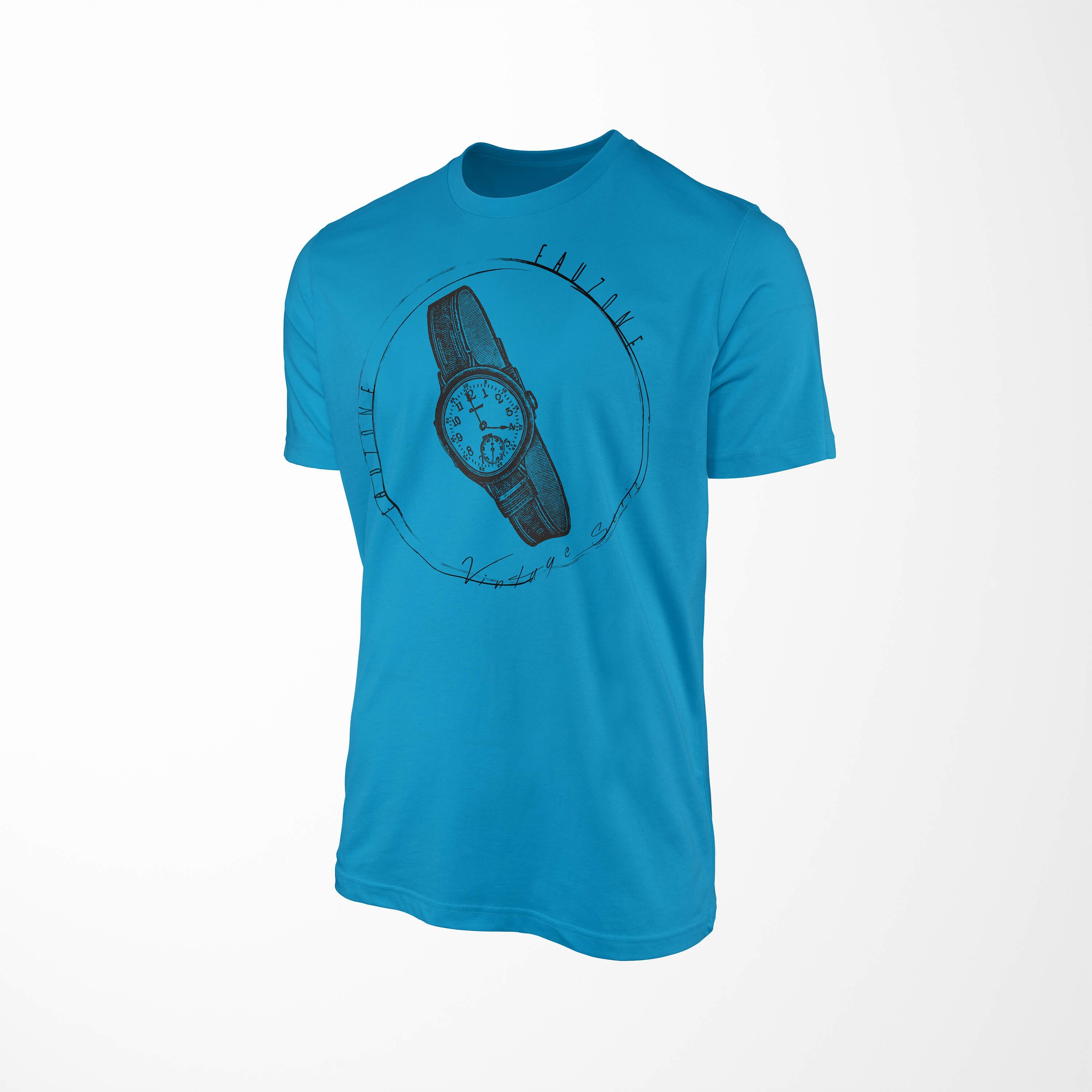 Sinus Art T-Shirt Vintage Herren Armbanduhr T-Shirt Atoll