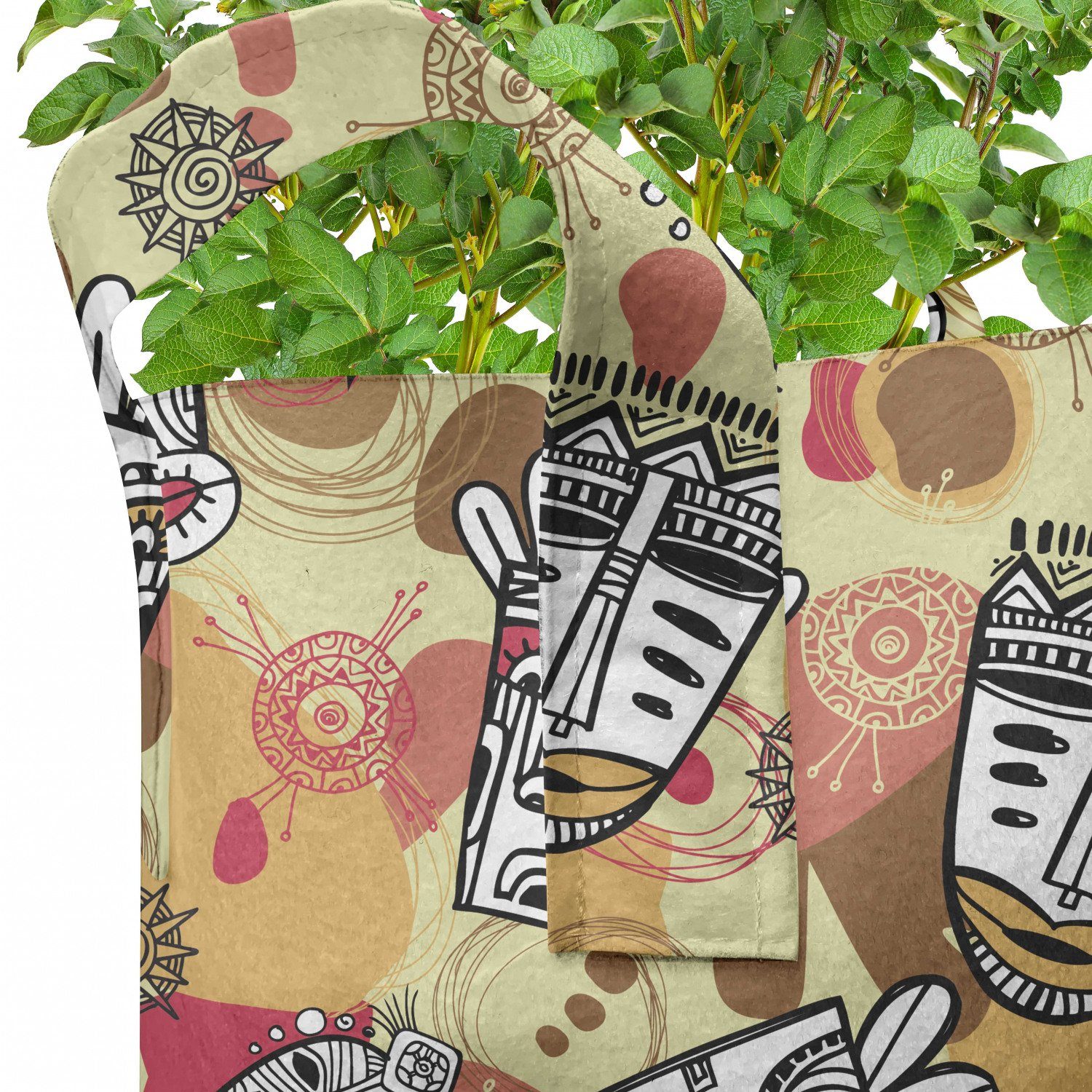 Masken für hochleistungsfähig Stofftöpfe Pflanzen, Griffen Stammes Pflanzkübel Abakuhaus mit Aboriginal