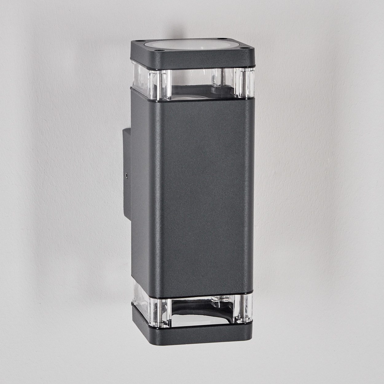 hofstein Außen-Wandleuchte Außenwandlampe aus Metall/Kunststoff/Glas in günstig online kaufen