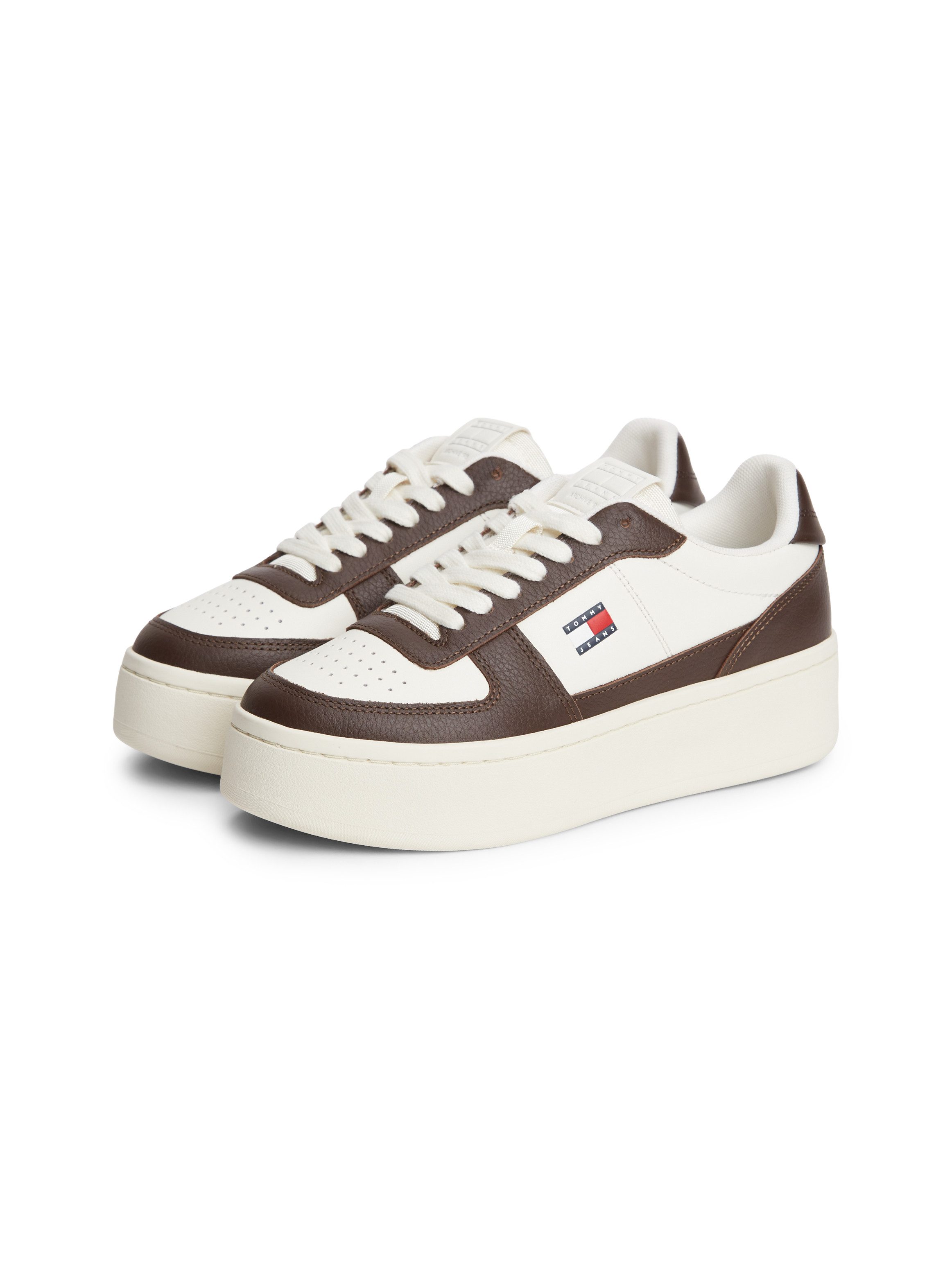 Tommy Jeans ARCHIVE '98 MAX Plateausneaker Freizeitschuh, Halbschuh, Schnürer, seitliche Logoflag, schmale Form
