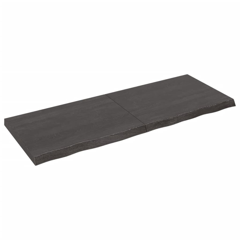 vidaXL Waschtisch 160 x 60 x 6 cm Waschtischplatte Dunkelgrau 160x60x6 cm Massivholz Beh