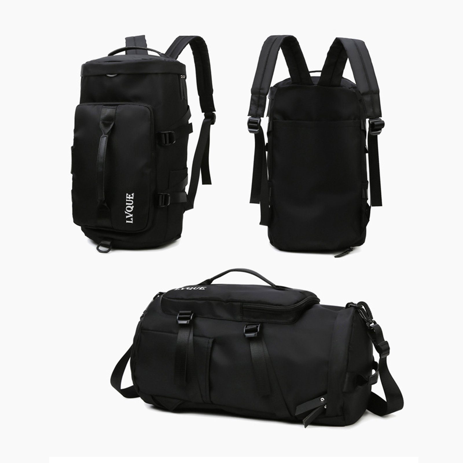 Schwarz Laptop Nasstasche), Schule Sporttasche OKWISH mit Gym Fitness Reiserucksack Tasche Handgepäck, Weekender Rucksack Rucksack Uni Reisen Schulrucksack, Fitnessstudio Schwimmen Sport Rucksäcke, (Notebook und Reisetasche Reisen Schuhfach Yoga für Sportrucksack Freizeitrucksack Schultasche,