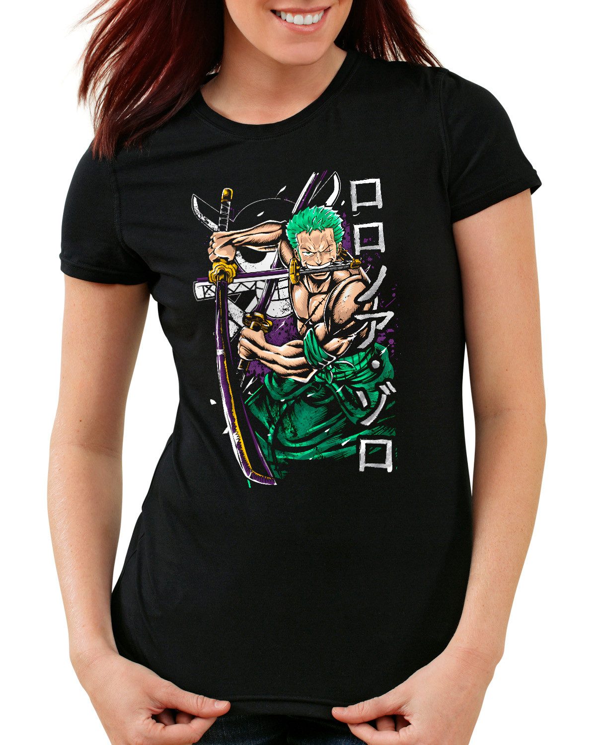 style3 T-Shirt Swordsman one piece japan anime luffy manga ruffy