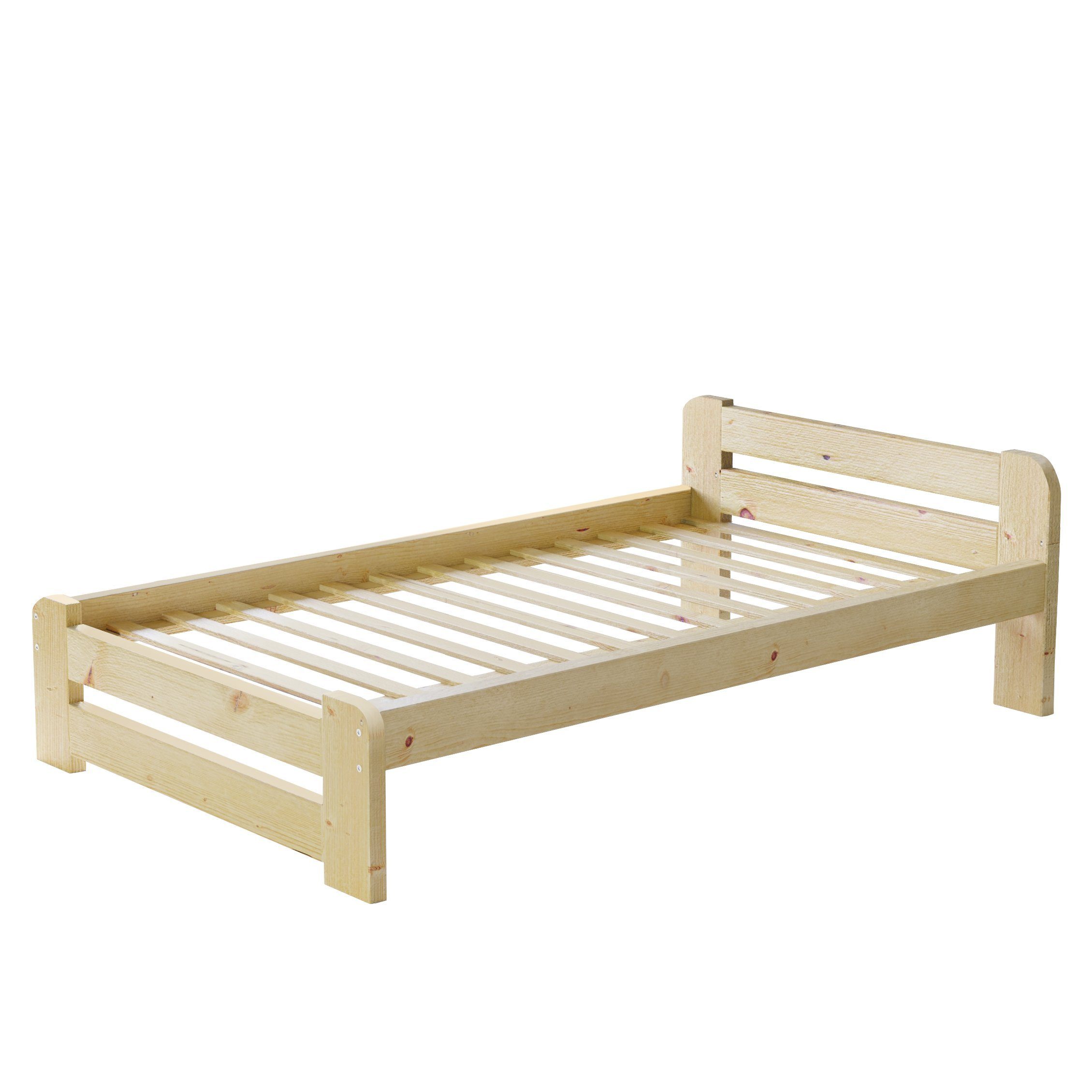 Furnify Holzbett Holzbett futtonbett bettgestell bett Sonoma 100x200 Ohne M günstig online kaufen