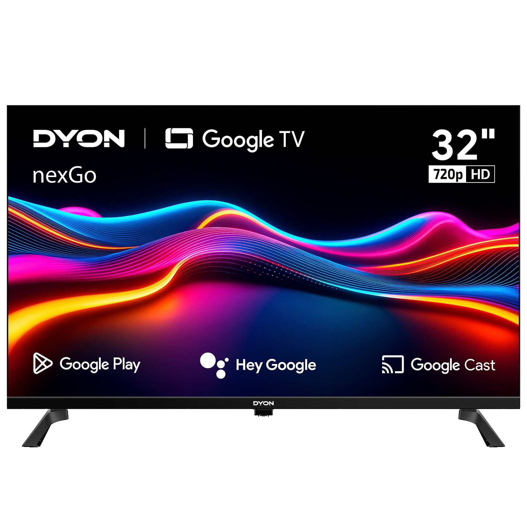 Dyon nexGo 32H LED-Fernseher (80 cm/32 Zoll, HD, Smart-TV, 32" HD Smart-TV mit Sprachsteuerung, Bluetooth, Triple Tuner, Cast)