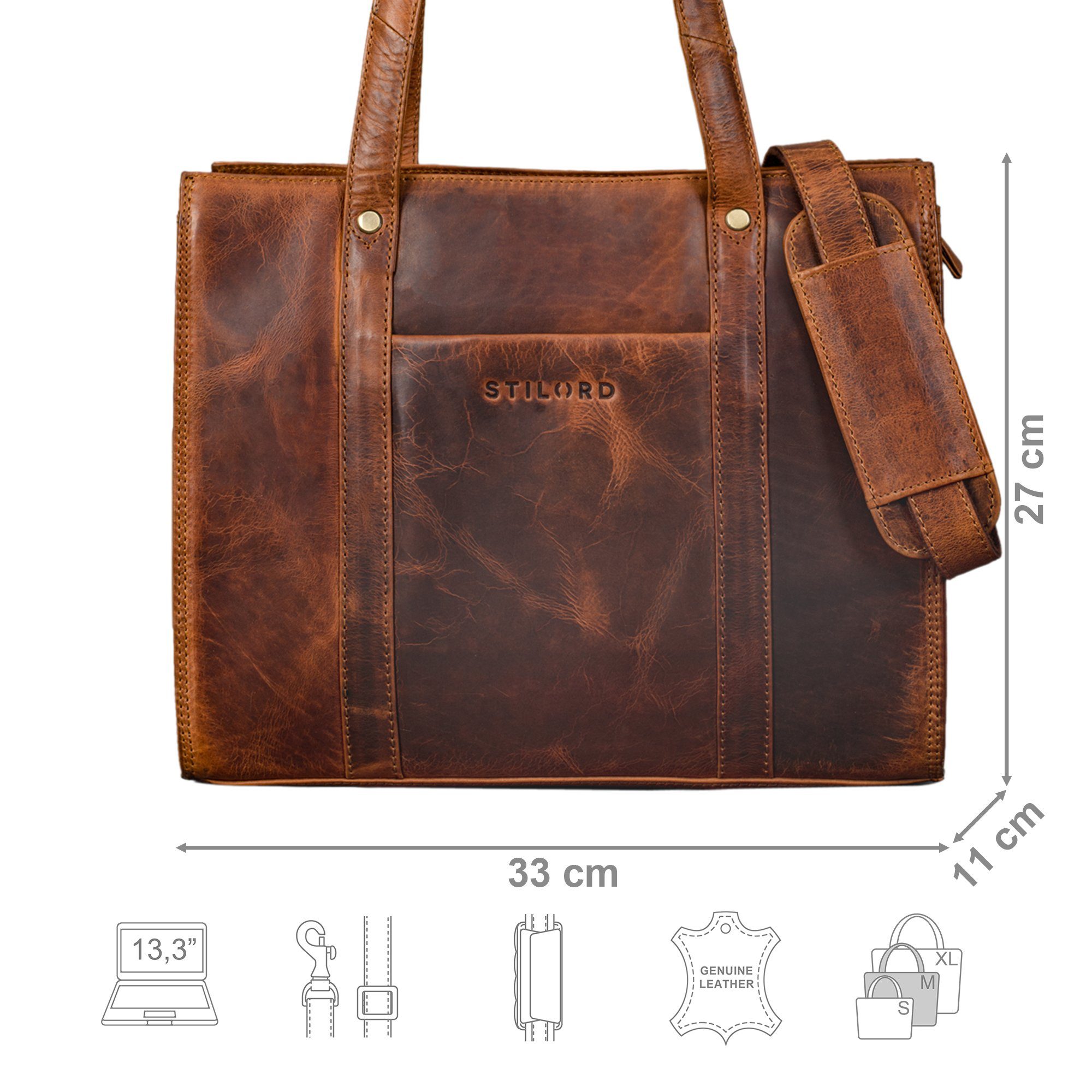 STILORD Handtasche "Ariana" Shopper Business Damen Leder