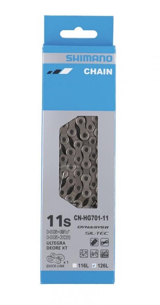 Fahrradkette SHIMANO Kette SLX CN-HG701 11-fach Kette - 126 Glieder mit Kettenschlo