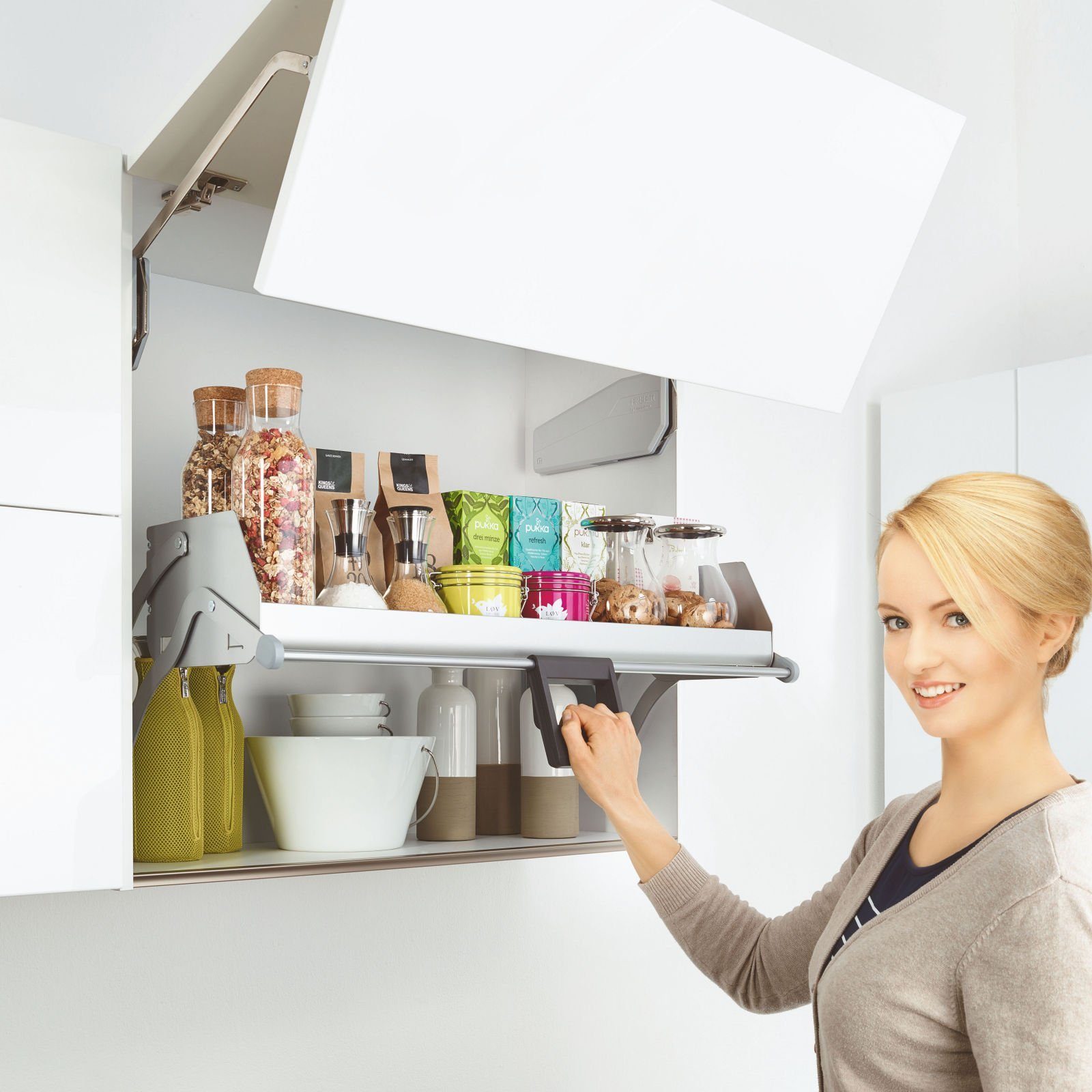 Kesseböhmer Auszug iMove Single Tray Oberschrankauszug für 90er Schrankbreite
