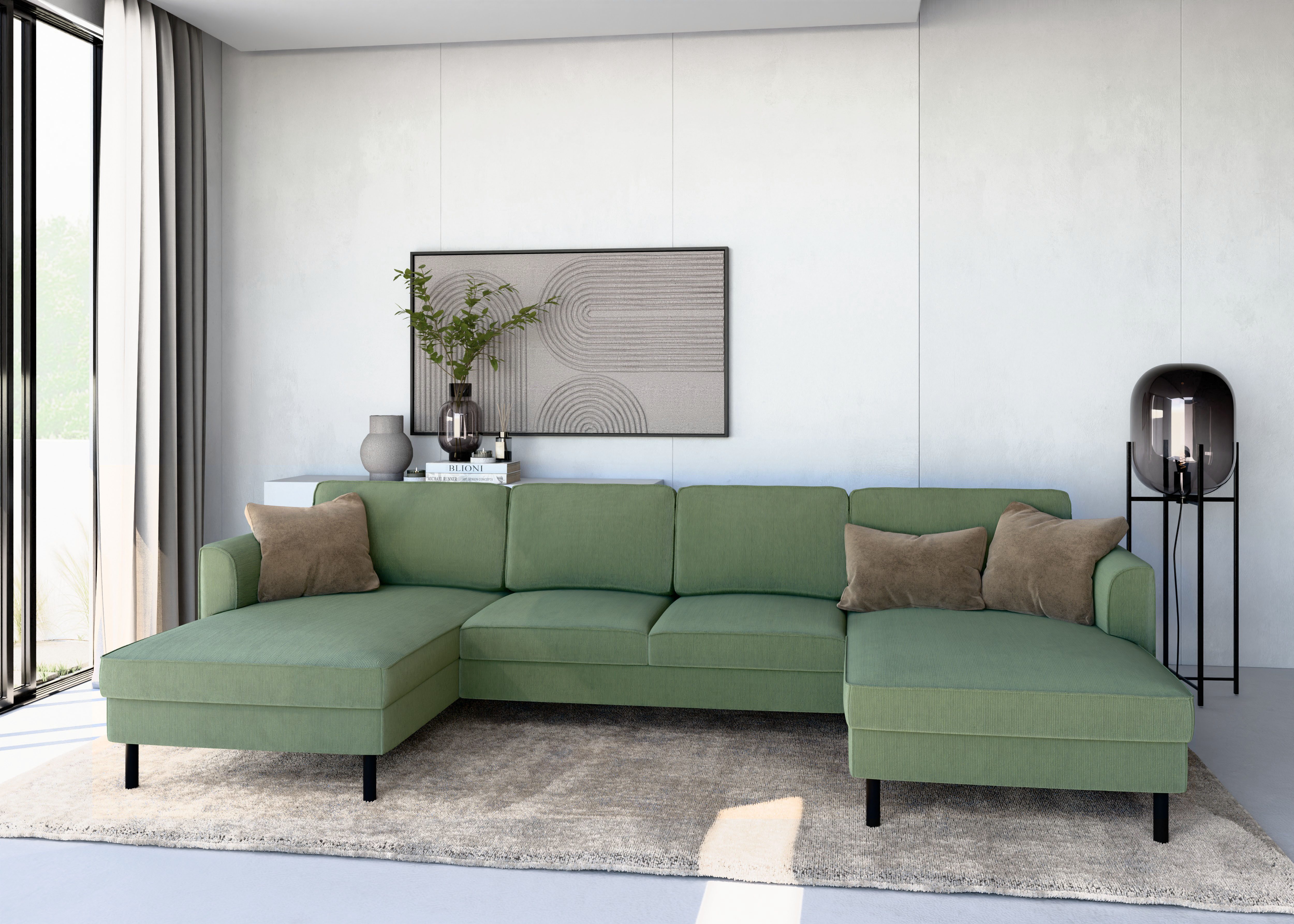 Home affaire Wohnlandschaft Booster II, whlw. mit Schlaffunktion & Bettkast günstig online kaufen