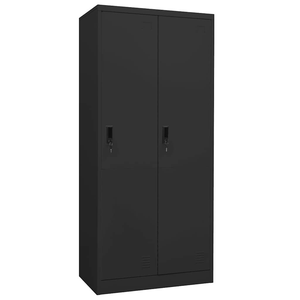 vidaXL Kleiderschrank Kleiderschrank Anthrazit 80x50x180 cm Stahl (1-St)