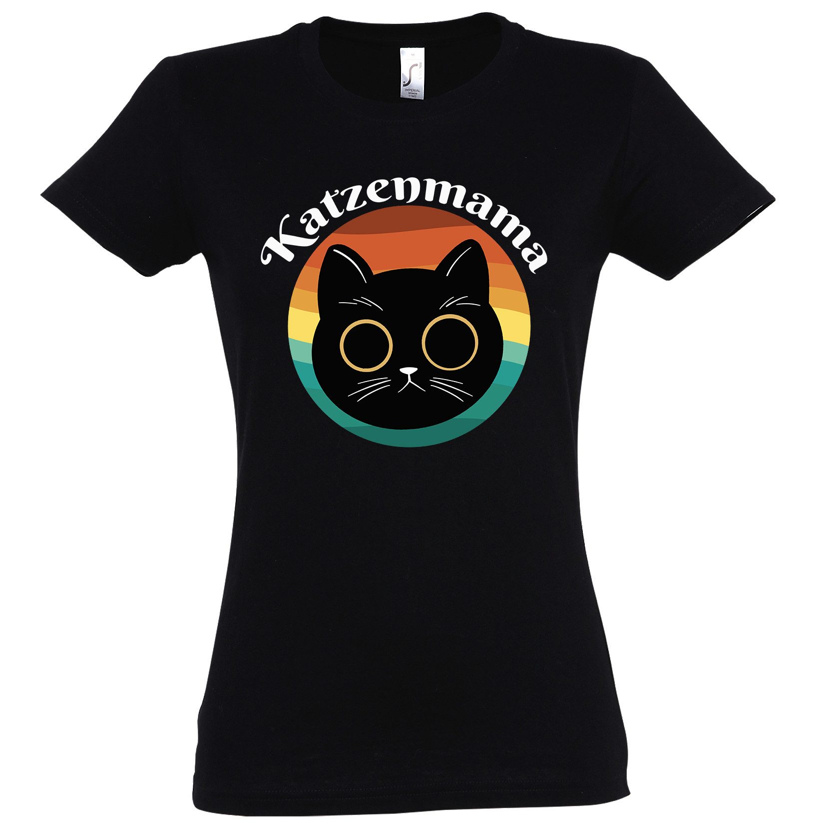 Print-Shirt Katzenmama Damen T-Shirt