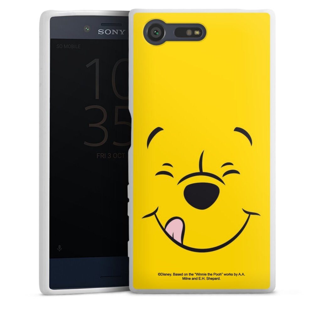 DeinDesign Handyhülle Winnie Puuh Offizielles Lizenzprodukt Disney Puuh Closeup, Sony Xperia X Compact Silikon Hülle Bumper Case Handy Schutzhülle