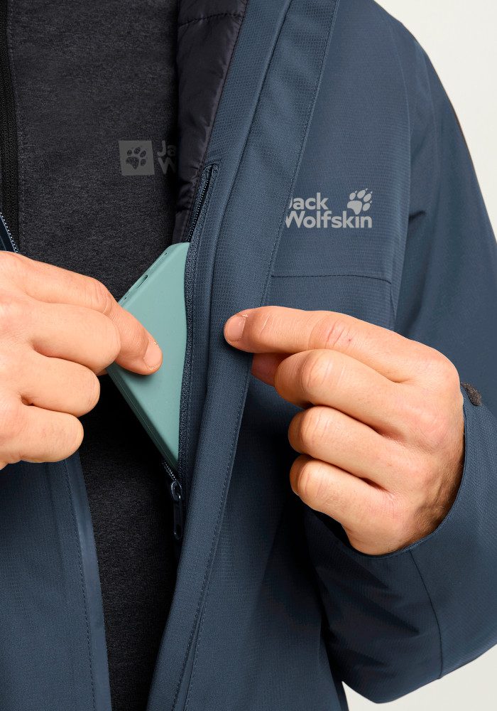 Jack Wolfskin Winterjacke WISPER INS JKT M Schlichte Isolationsjacke mit Wetterschutz. – Bild 4 von 5