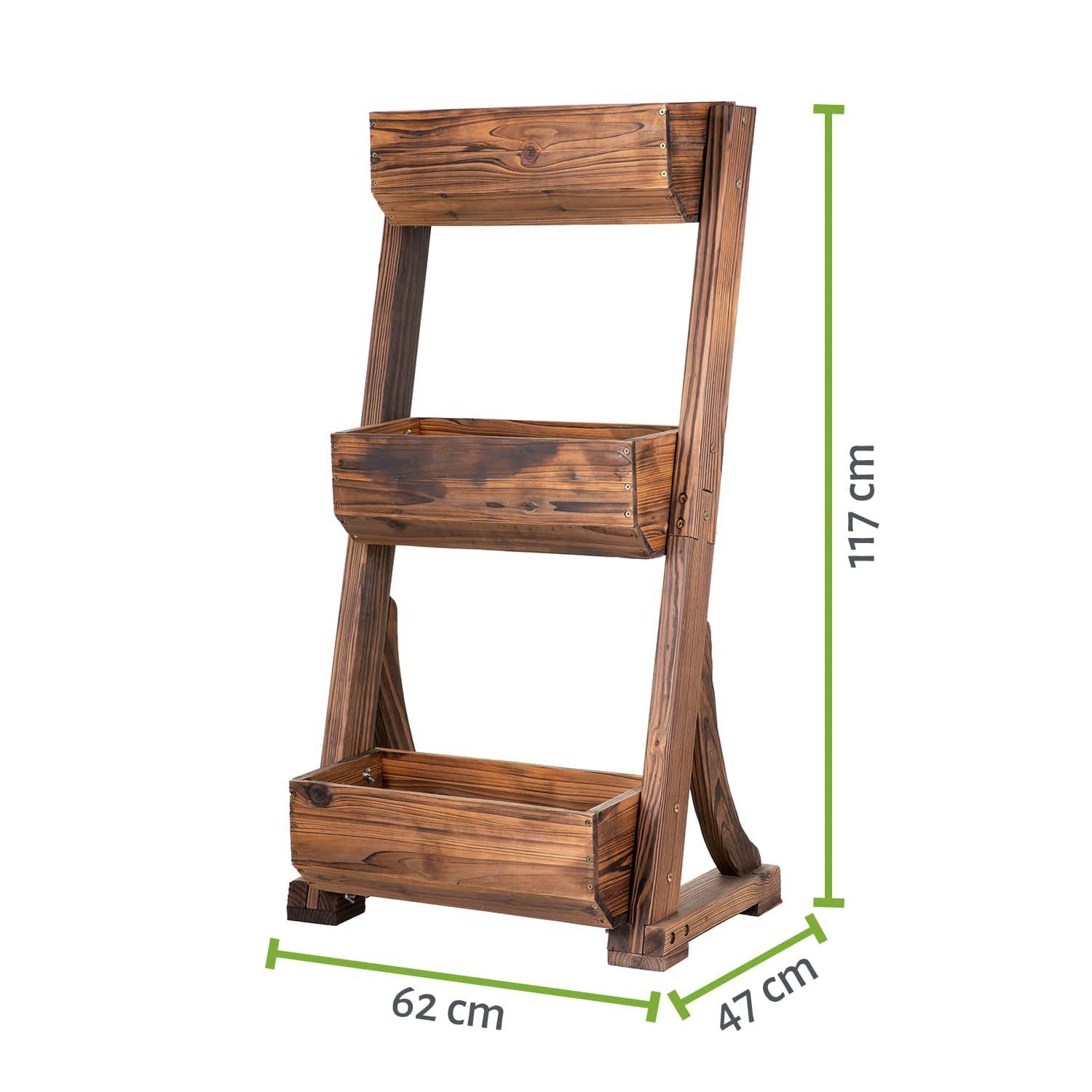 empasa Hochbeet "RAISE 3", Hochbeet Balkon - Tanne - Vertikalbeet