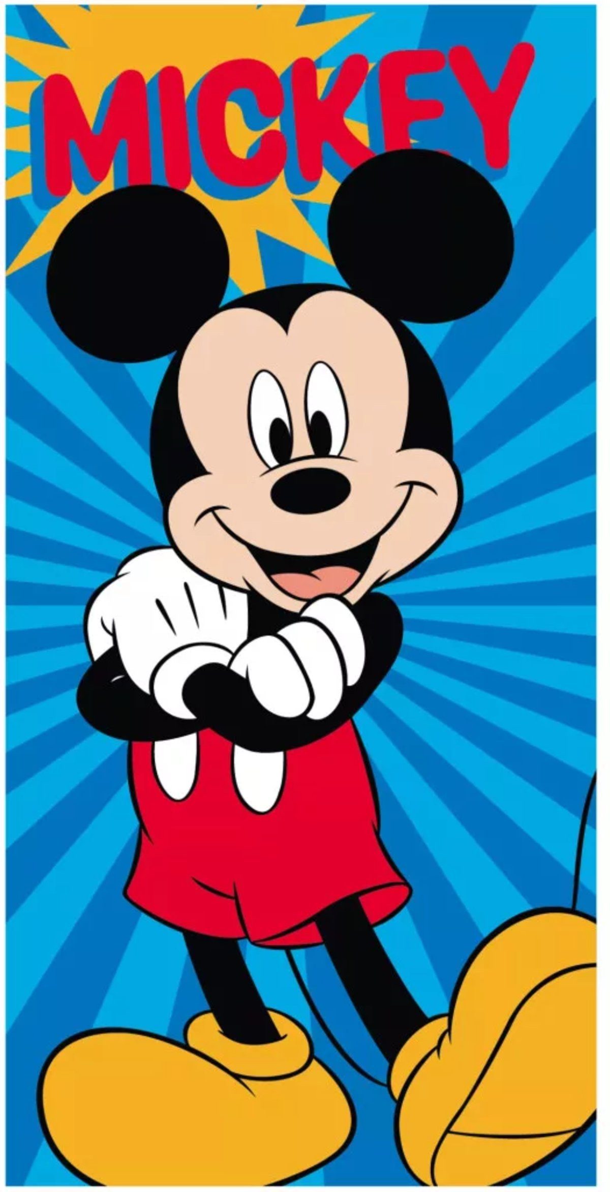 Disney Badetücher Disney Mickey Mouse Badetuch, Strandtuch 70x140 cm (Fast Dry), Polyester (1-St)